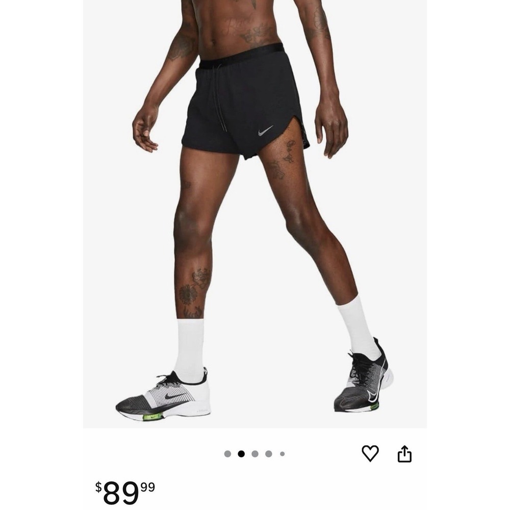 Nike Run Division Pinnacle Short Dri-FIT ADV Men's Large Athletic Black Running - Picture 16 of 16